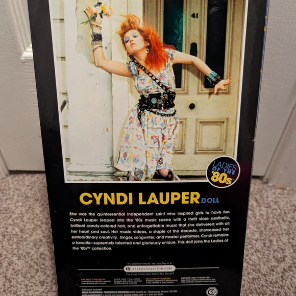 Barbie Cyndi Lauper Doll in Floral Dress 'Ladies Of The 80's' MIB - Picture 2 of 2